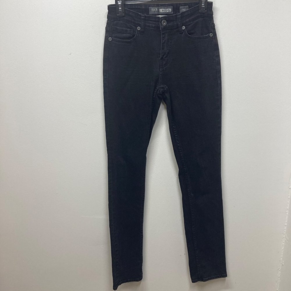 BKE buckle alec straight leg black jeans 28 long